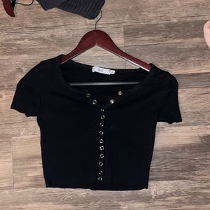 Edikted black Snap Top